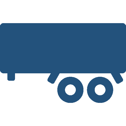 Blue semi-trailer icon